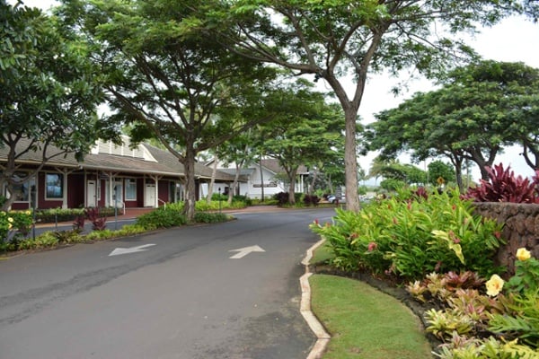 landscaping for shops at Kukuiula Kauai Hi