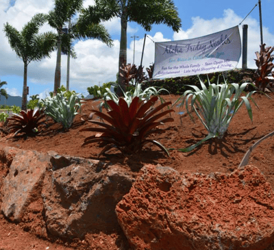 No Ka Oi addressed erosion concerns at Kukui Grove with terracing and proper plant selection.