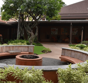 The Sheraton Kauai Resort is a fine example of how a fire pit can enhance a commercial property.