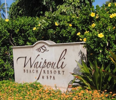 Waipouli Beach Resort & Spa is a 13-acre beachfront property on Kauai's eastside.
