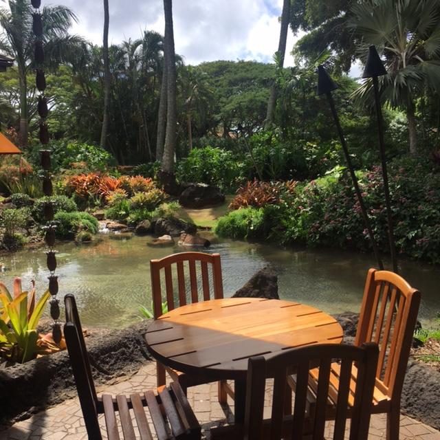 Keoki's Paradise pond and landscape