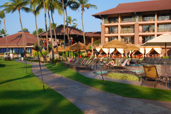 Landscaping for the Sheraton Kauai Resort near pool in Koloa Hi