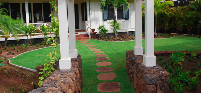 a stepping stone pathway is an excellent landscape enhancement for a commercial property 